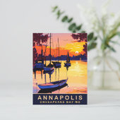 Carte Postale Annapolis, Baie de Chesepeake, Maryland, Voyage (Debout devant)