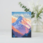 Carte Postale Annapurna Nepal Travel Art Vintage (Debout devant)