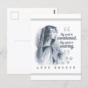 Carte Postale Anne Bronte Citation Mon Âme Est Réveillée