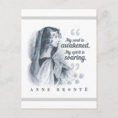 Carte Postale Anne Bronte Citation Mon Âme Est Réveillée (Devant)