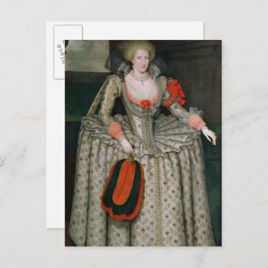 Carte Postale Anne de Danemark, c.1605-10 (Devant / Derrière)
