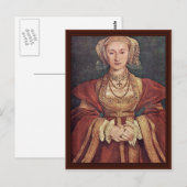 Carte Postale Anne Of Cleves. Hans Holbein Le Jeune (Devant / Derrière)