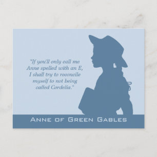 Carte Postale Anne of Green Gables CC0949 Montgomery citations