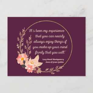Carte Postale Anne Of Green Gables Citation I - Style mignon