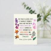 Carte Postale Anne of Green Gables Fleurs Feuilles à la main (Debout devant)