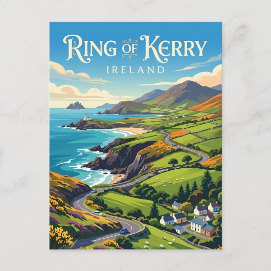 Carte Postale Anneau de Kerry Irlande (Devant)