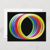 Carte postale - Anneaux arc-en-ciel (Devant / Derrière)