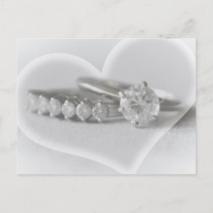Carte Postale Anneaux avec coeur