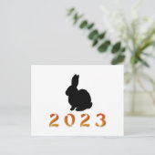 Carte Postale Année chinoise du lapin 2023 (Debout devant)