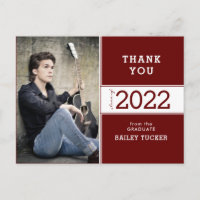 Année de classe Burgundy Rouge Merci de la graduat