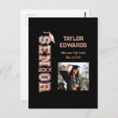 Carte Postale Année de fin d'année - photo de deuxième année - P (Devant / Derrière)