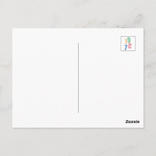 Carte Postale Année de naissance - 1972 - 50e anniversaire (Dos)