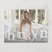 Carte Postale Année de promotion de superposition gras Merci (Devant)