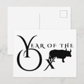 Carte Postale Année du bœuf (Devant / Derrière)