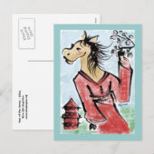 Carte postale Année du cheval (Devant / Derrière)