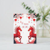 Carte Postale Année du cheval 2026 (Debout devant)
