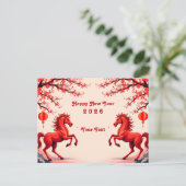 Carte Postale Année du cheval 2026 (Debout devant)