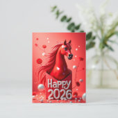Carte Postale Année du cheval 2026 (Debout devant)