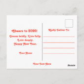 Carte Postale Année du cheval 2026 (Dos)