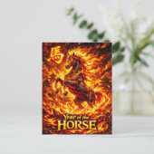 Carte Postale Année du Cheval de Feu 2026 (Debout devant)