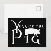 Carte Postale Année du cochon (Devant / Derrière)