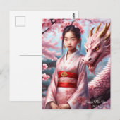 Carte Postale Année du dragon 2024 (Devant / Derrière)