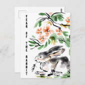 Carte Postale Année du lapin (Devant / Derrière)