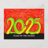 Carte postale Année du serpent 2025 (Devant)