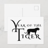 Carte Postale Année du tigre (Devant / Derrière)