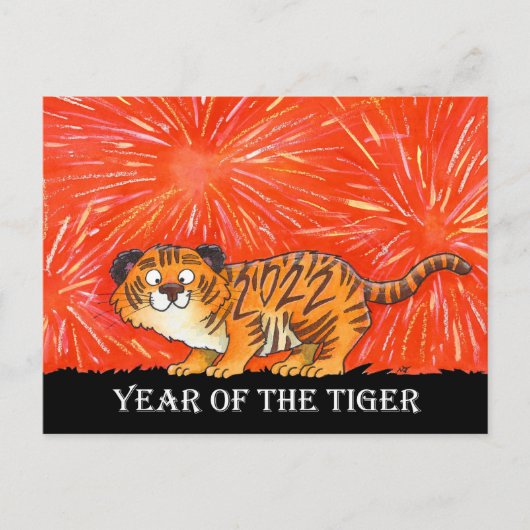 Carte Postale Année du tigre 2022 (Devant)