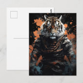 Carte Postale Année du Tigre Samurai (Devant / Derrière)