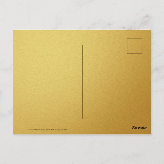 Carte Postale Année Palanquin Rat Chinois Stylisé 2020 PostC (Dos)