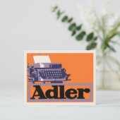 Carte Postale Années 1930 rétro machine à écrire allemande (Debout devant)