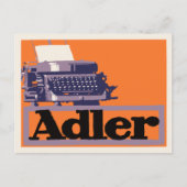 Carte Postale Années 1930 rétro machine à écrire allemande (Devant)