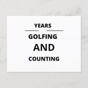 CARTE POSTALE ANNÉES DE GOLFING ET DE COMPTE