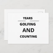 CARTE POSTALE ANNÉES DE GOLFING ET DE COMPTE (Devant / Derrière)
