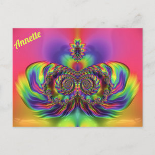 Carte Postale ANNETTE ~ Motif de conception 3D ~ Multi Couleurs