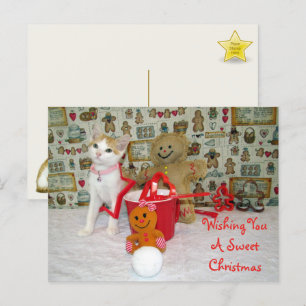 Carte Postale Annie Cat pain d'épices Noël
