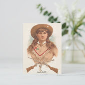 Carte Postale Annie Oakley vintage Lithographe Portrait (Debout devant)
