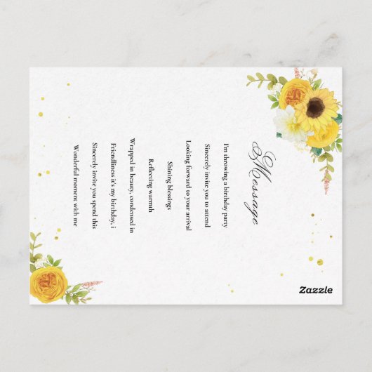 Carte Postale Anniversaire (Dos)