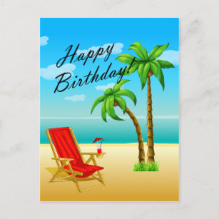 Cartes Postales Joyeux Anniversaire Plage Originales Zazzle Be