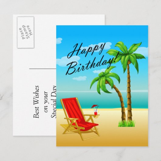 Carte postale Anniversaire (Devant / Derrière)