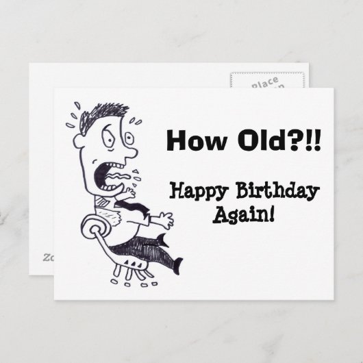 Carte postale Anniversaire (Devant / Derrière)