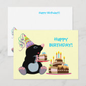 Carte Postale anniversaire (Devant / Derrière)