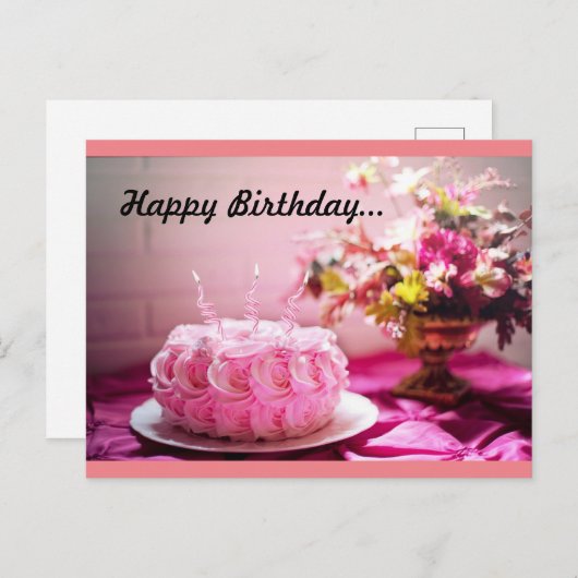 Carte Postale Anniversaire (Devant / Derrière)