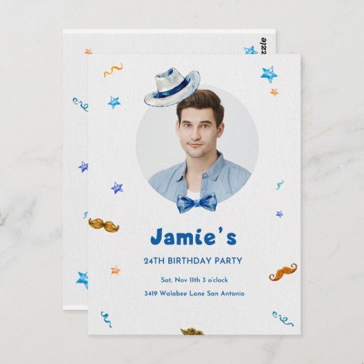 Carte Postale Anniversaire (Devant / Derrière)