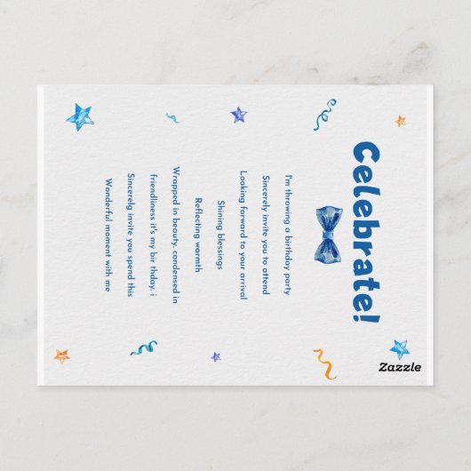 Carte Postale Anniversaire (Dos)