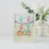 Carte Postale Anniversaire (Debout devant)