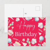 Carte Postale Anniversaire (Devant / Derrière)