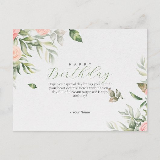 Carte postale anniversaire (Devant)